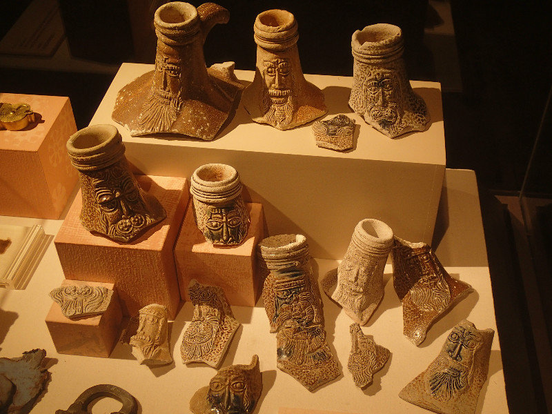 The remains of four hundred year old bottles