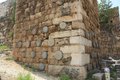 Roman pillars reinforce the castle walls