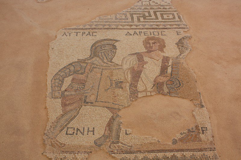 A mosaic on the Gladiator house
