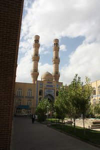 Three balcony minarets of the Friday mosque
