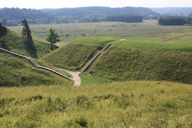 Remains of fortified mounds