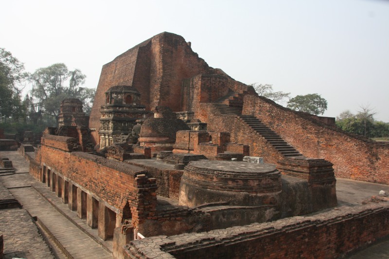 Main temple and stupas