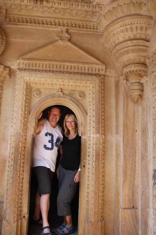 A intricately carved lintel makes even us look good