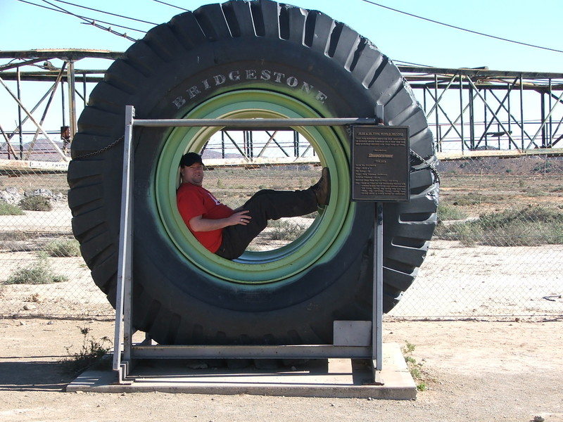 A big wheel for a big truck