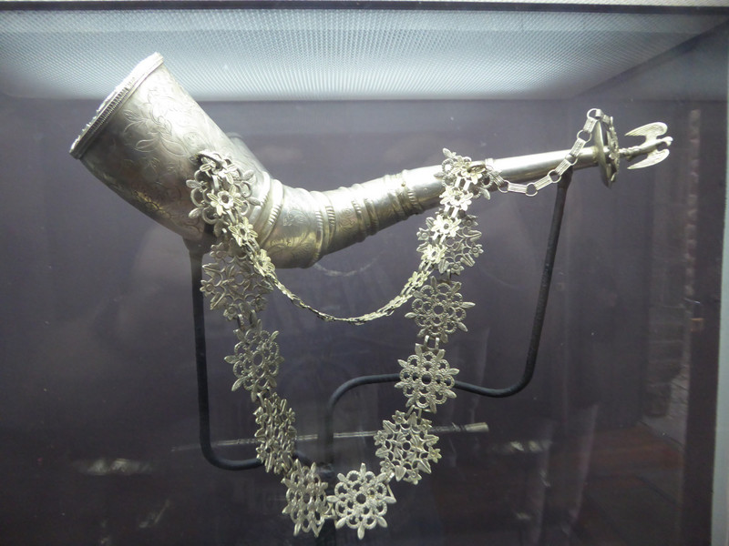 Horn made from locally mined silver