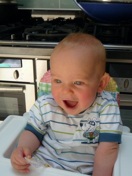 now that is a happy baby