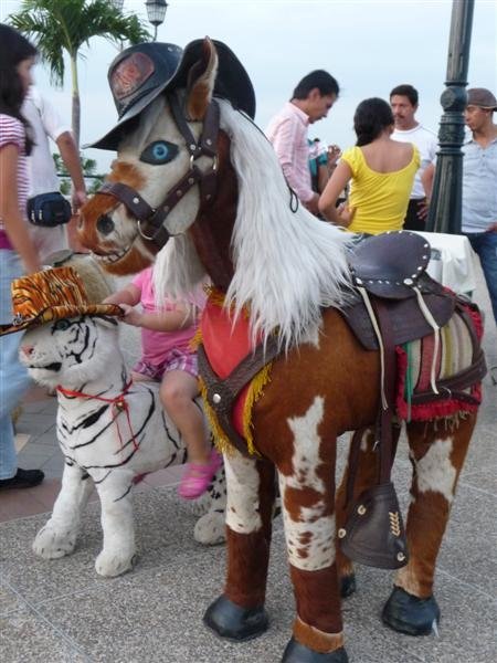 crazy eyed animatronic horse.. remind you of an ornament of yours at all?