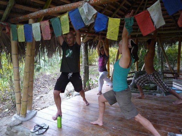 yoga sessions in the meditation garden