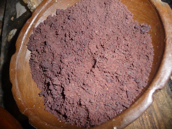 ...the ground cacao... that we use to make CHOCOLATE