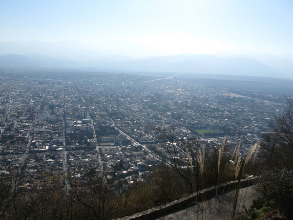 Looking down from Cerro San Bernardo