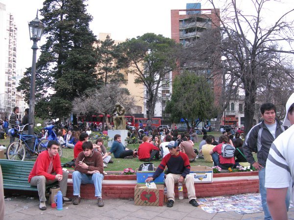 People in the plaza