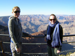 The girls at the Grand Canyon