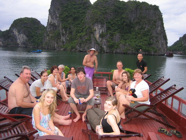 The Group on the Junk - Ha Long Bay