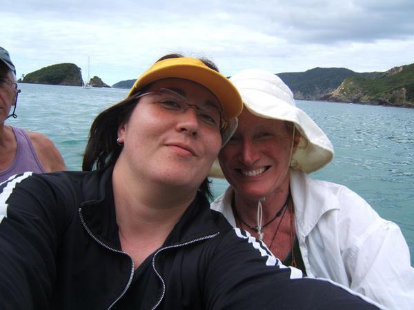 Me n Mom n Brian in Dinghy at Oke Island