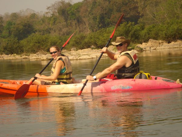Kayaking on the Nam Kahn