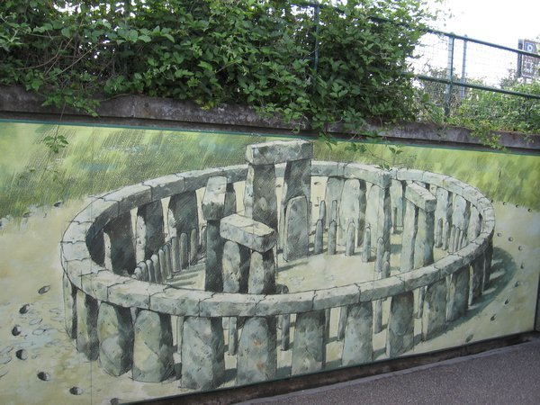 An artist's interpretation of what Stonehenge used to look like.