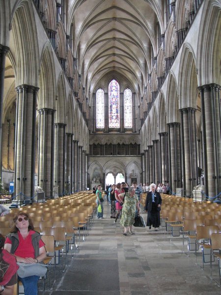 Inside the cathedral.