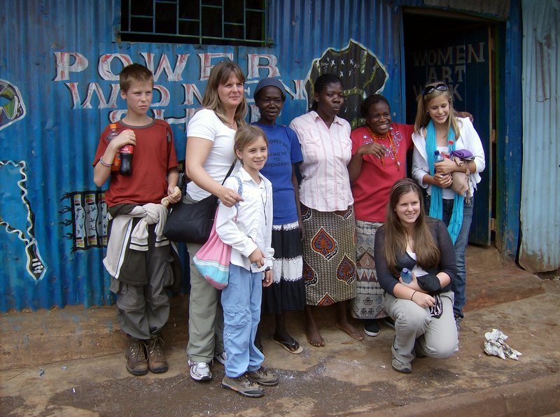 Sue Sandford family visits to the HIV infected mothers workshop in Kibera slums