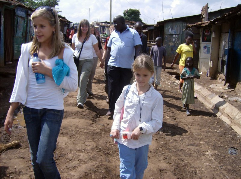 Sue Sandford family from DallasTexas, USA visiting Kibera Slums