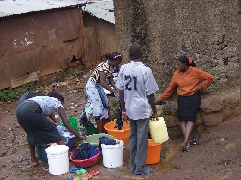 Water distribution points in kibera slums