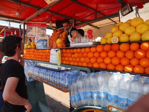 Orange Juice Stand in Djemaa El Fna