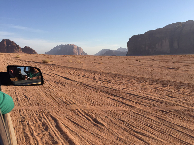 Driving in Wadi Rum