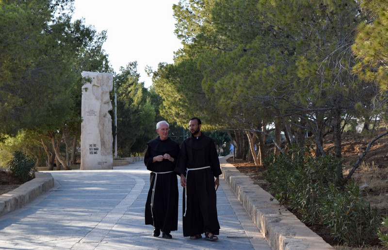 Monks at the Memorial Church of Moses