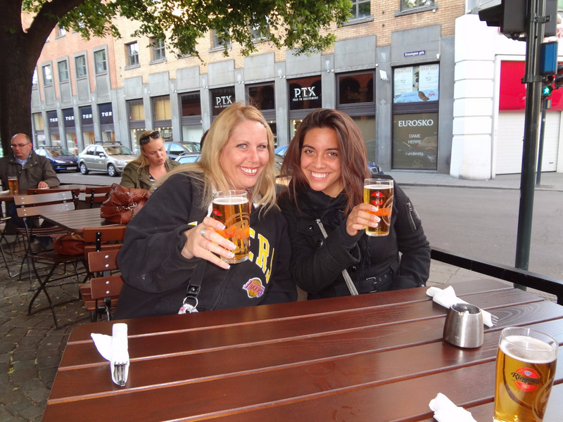 Having Some Beer and People Watching in Oslo