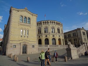 Norwegian Parliament Building in Oslo