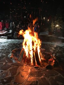 Bonfire at Villa Bran