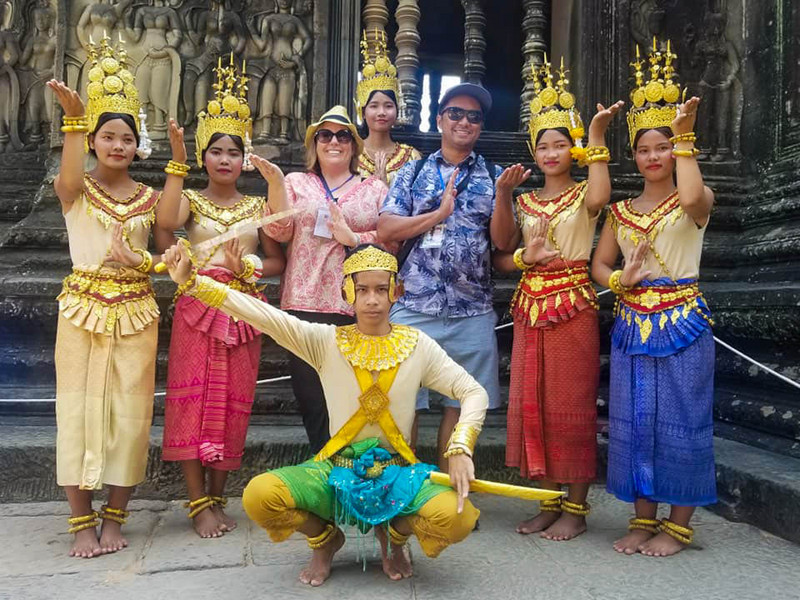 Cheesy Pics with Cambodian Dancers