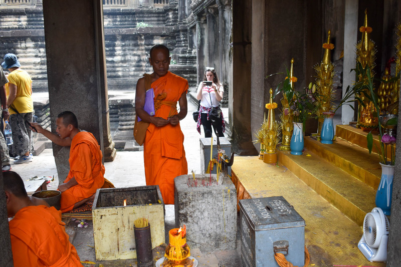 Buddhist Monks at Angkor Wat