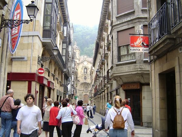 Walking around in the Old Town of San Sebastian