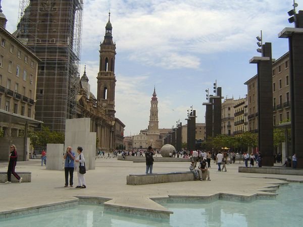The main square in Zaragoza