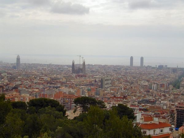 Barcelona city skyline