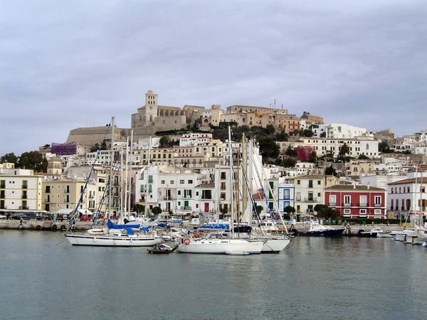 The harbor in Ibiza town