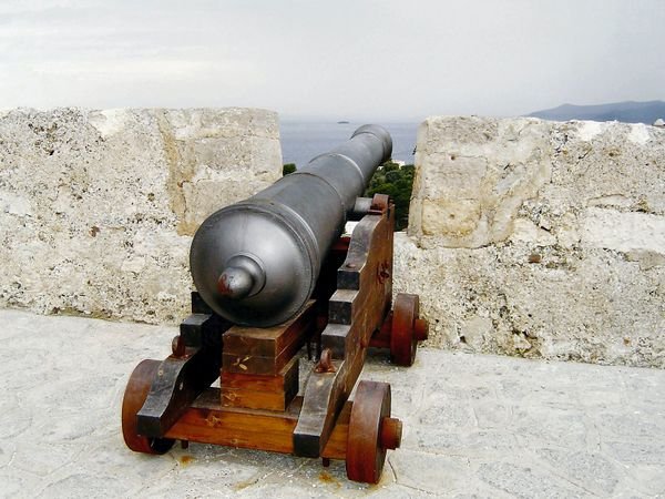 One of the many cannons at the fortress