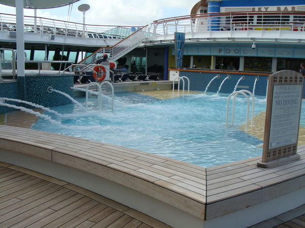 The ship's main pool