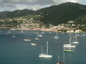 View of Charlotte Amalie from the ship