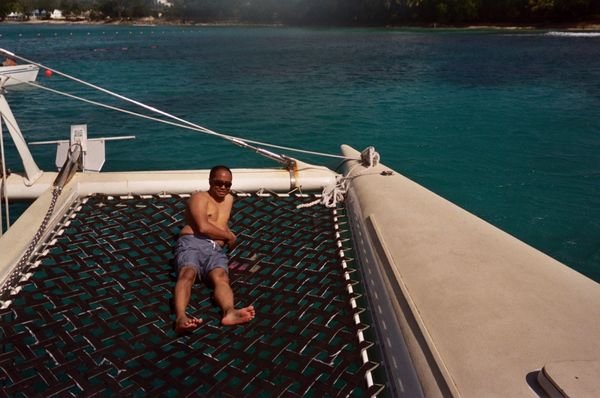 Chillin' on the catamaran