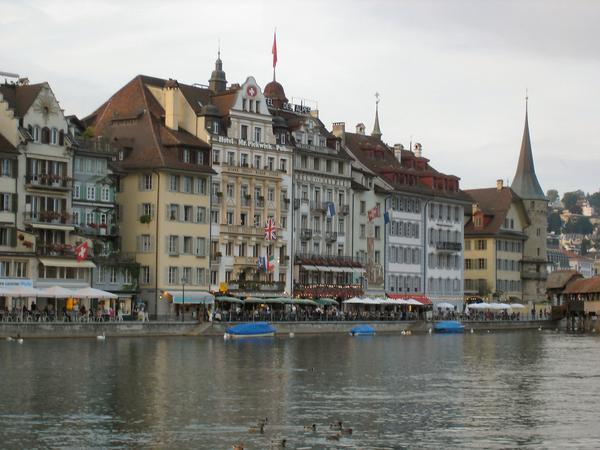 Lucerne along the Riverfront