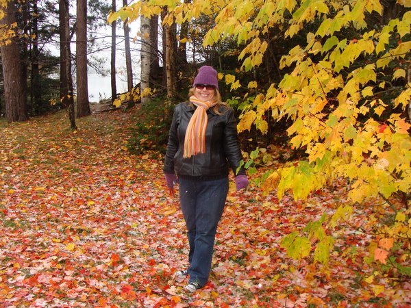 Shea and Fall Leaves