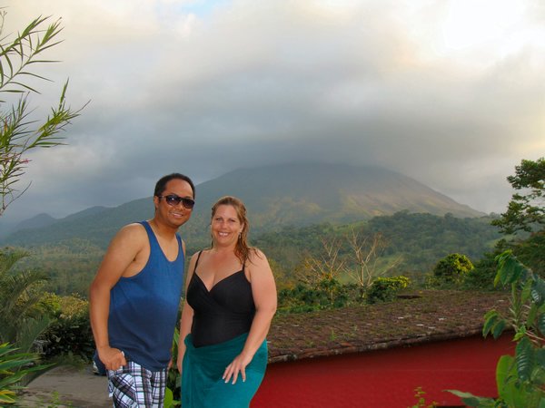 Shea and I with Arenal Volcano