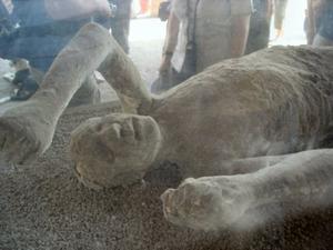 Plaster castings of people buried alive