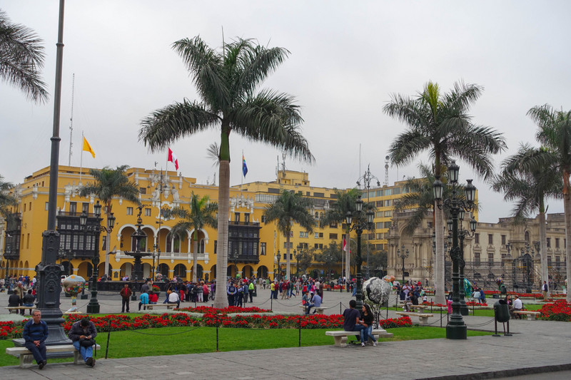 The Plaza de Armas in central Lima