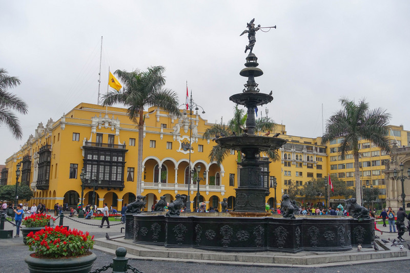 The Plaza de Armas in central Lima