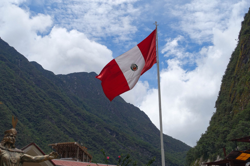 Peruvian Flag in Aguas Calientes