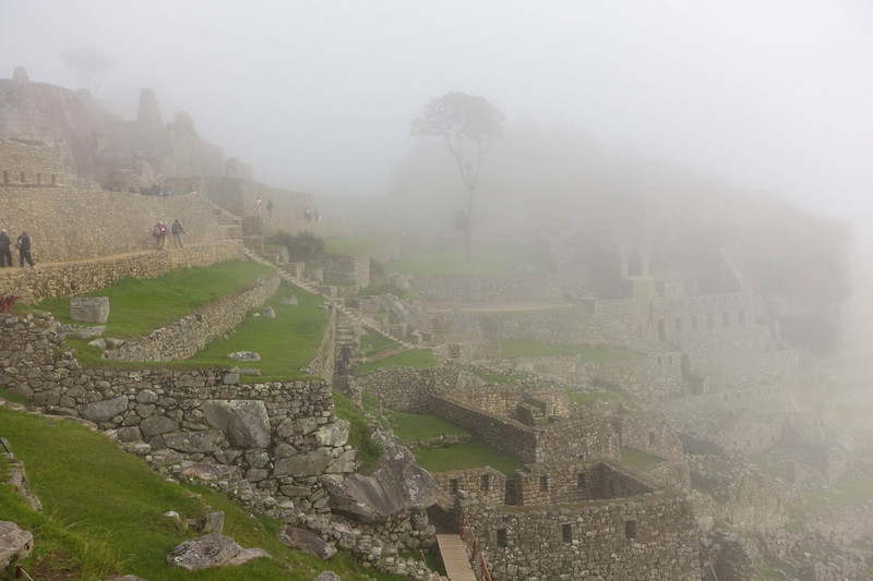 Machu Picchu Shrouded in Morning Fog