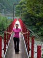 A cool red bridge we found by chance