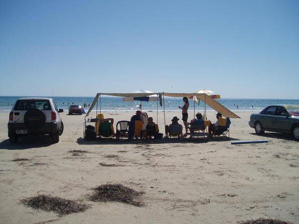 Our perfect set up on Aldinga Beach
